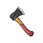 how to draw an axe image