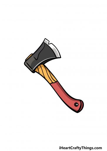 how to draw an axe image