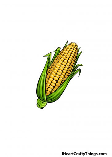 how to draw a corn image