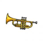 how to draw a trumpet image