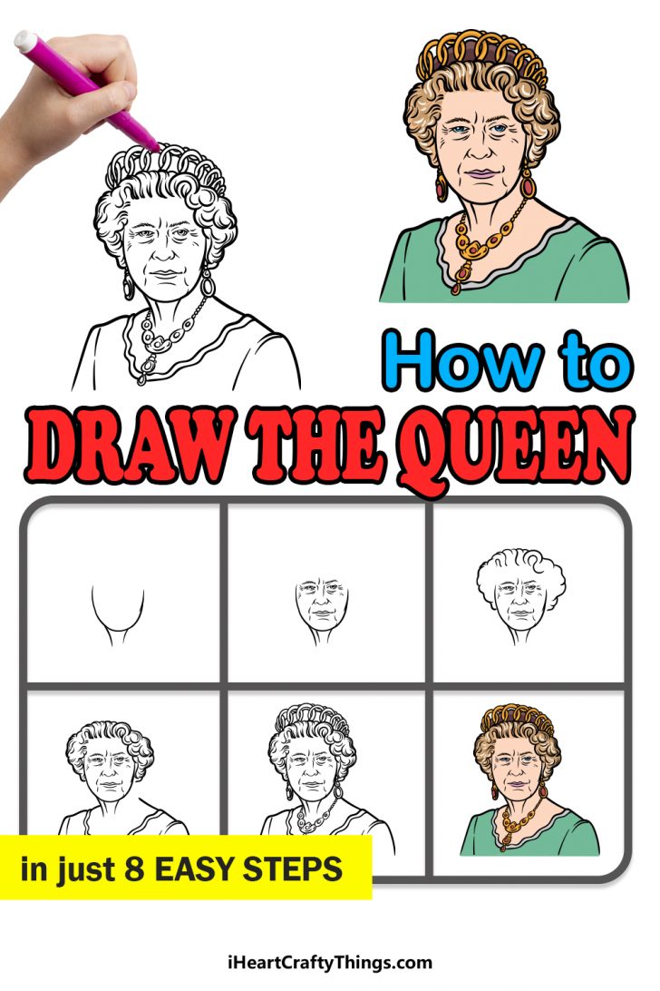 Queen Drawing - How To Draw The Queen Step By Step