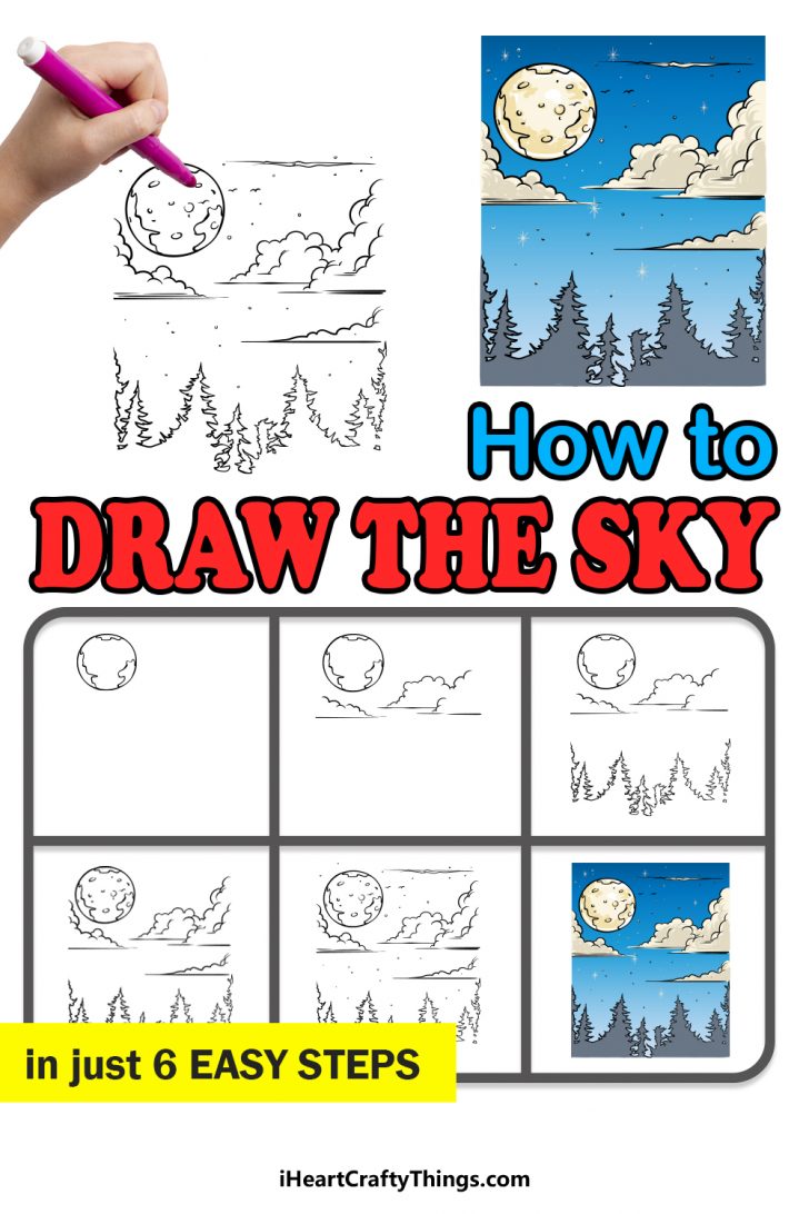 Sky Drawing How To Draw The Sky Step By Step