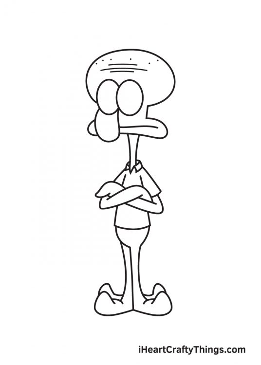 Squidward Drawing - How To Draw Squidward Step By Step