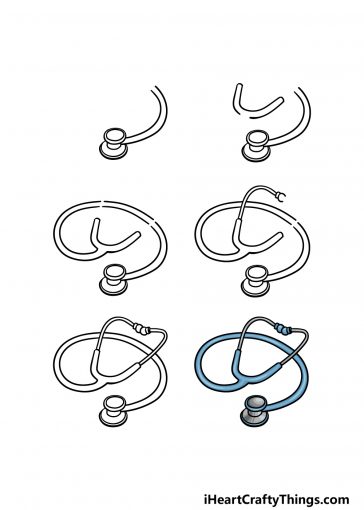 Stethoscope Drawing - How To Draw A Stethoscope Step By Step