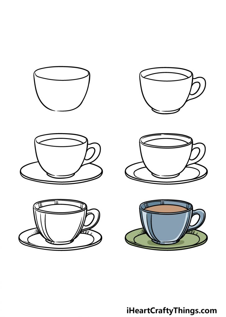 Teacup Drawing - How To Draw A Teacup Step By Step