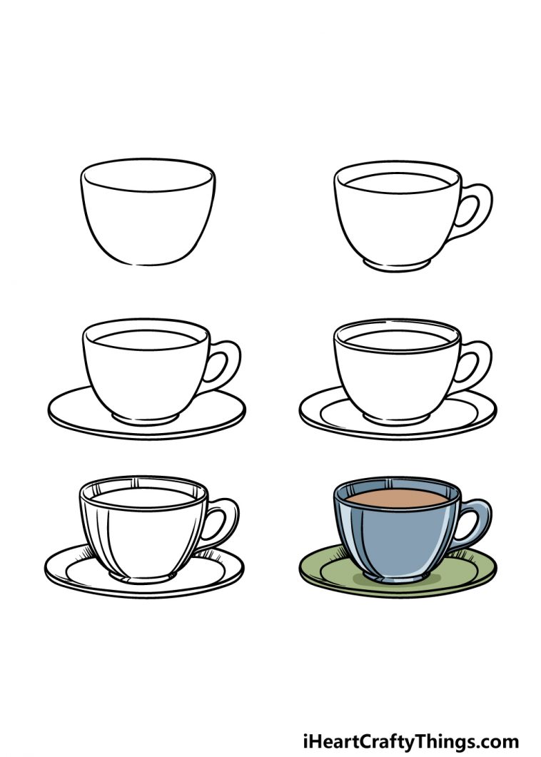 Teacup Drawing How To Draw A Teacup Step By Step