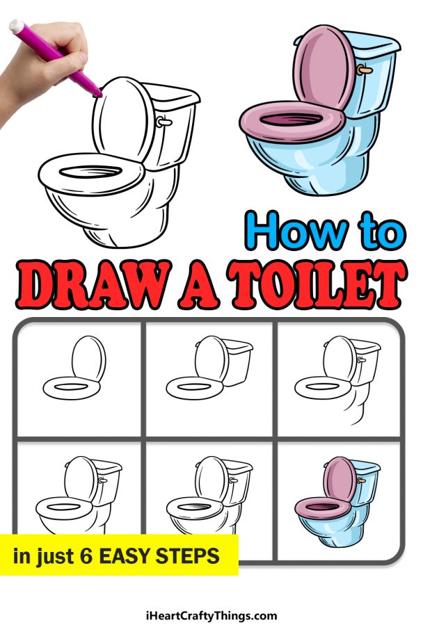 Toilet Drawing How To Draw A Toilet Step By Step