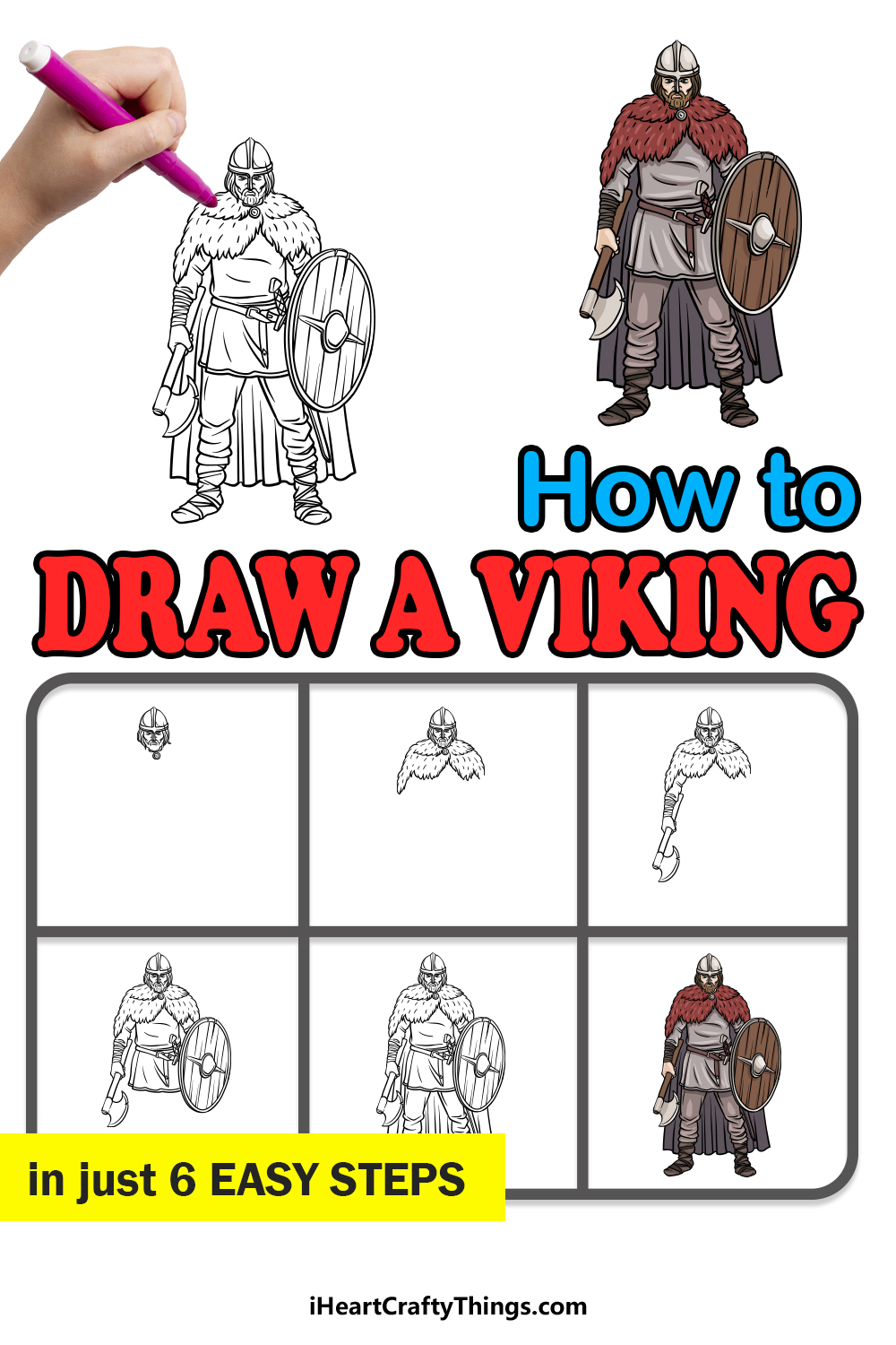 viking drawing for kids