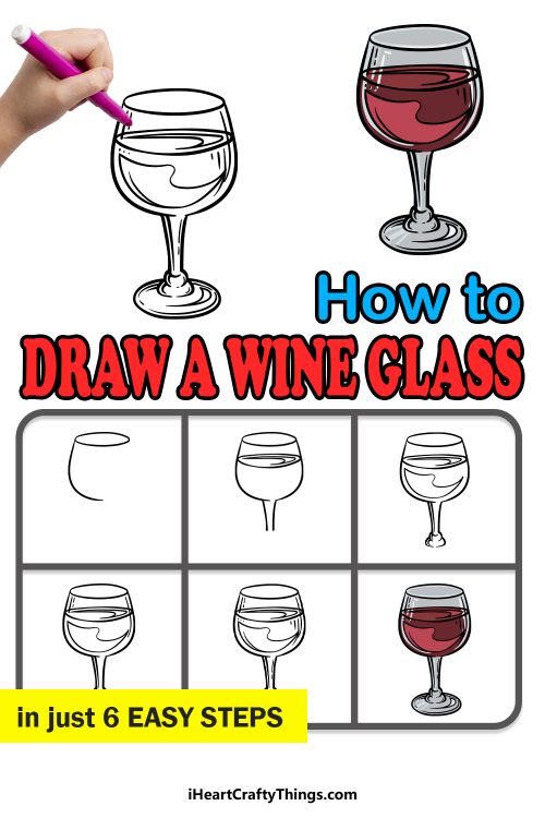 Wine Glass Drawing How To Draw A Wine Glass Step By Step