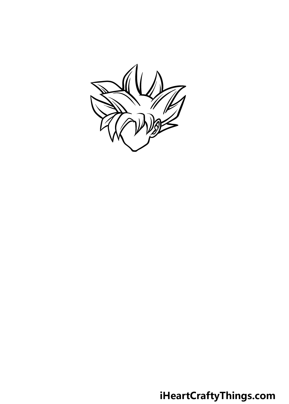 how to draw a Son Goku Ultra Instinct step 1