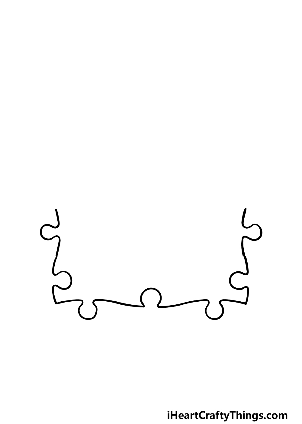 how to draw Puzzle Pieces step 1