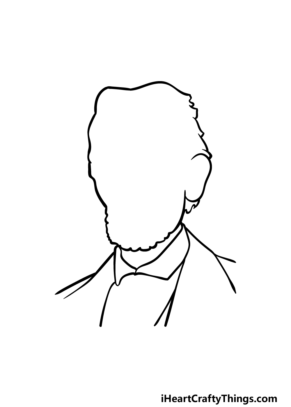 how to draw Abraham Lincoln step 1