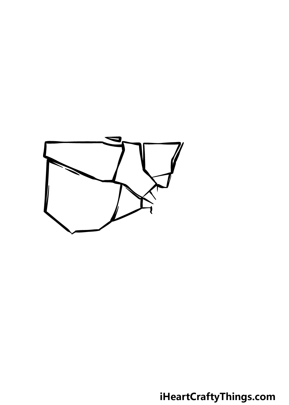how to draw broken glass step 1