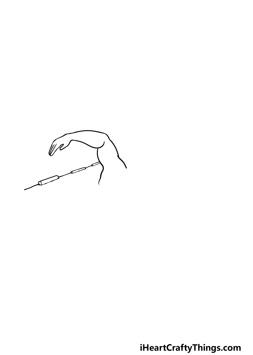 how to draw swimming step 1