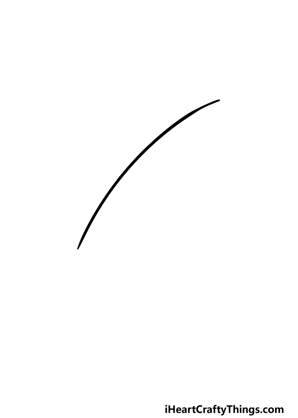 how to draw a fishing pole step 1