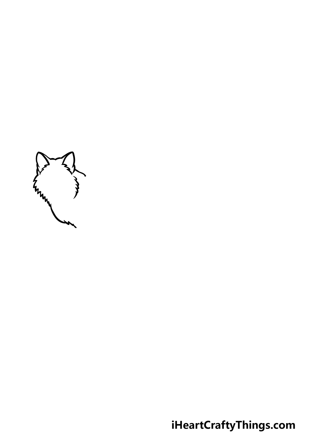 how to draw a red fox step 1