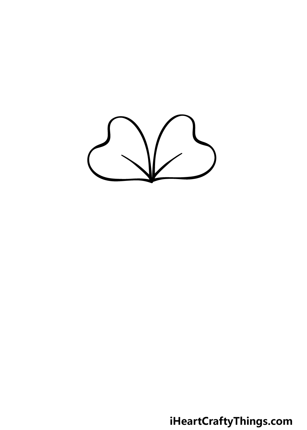 how to draw a shamrock step 2