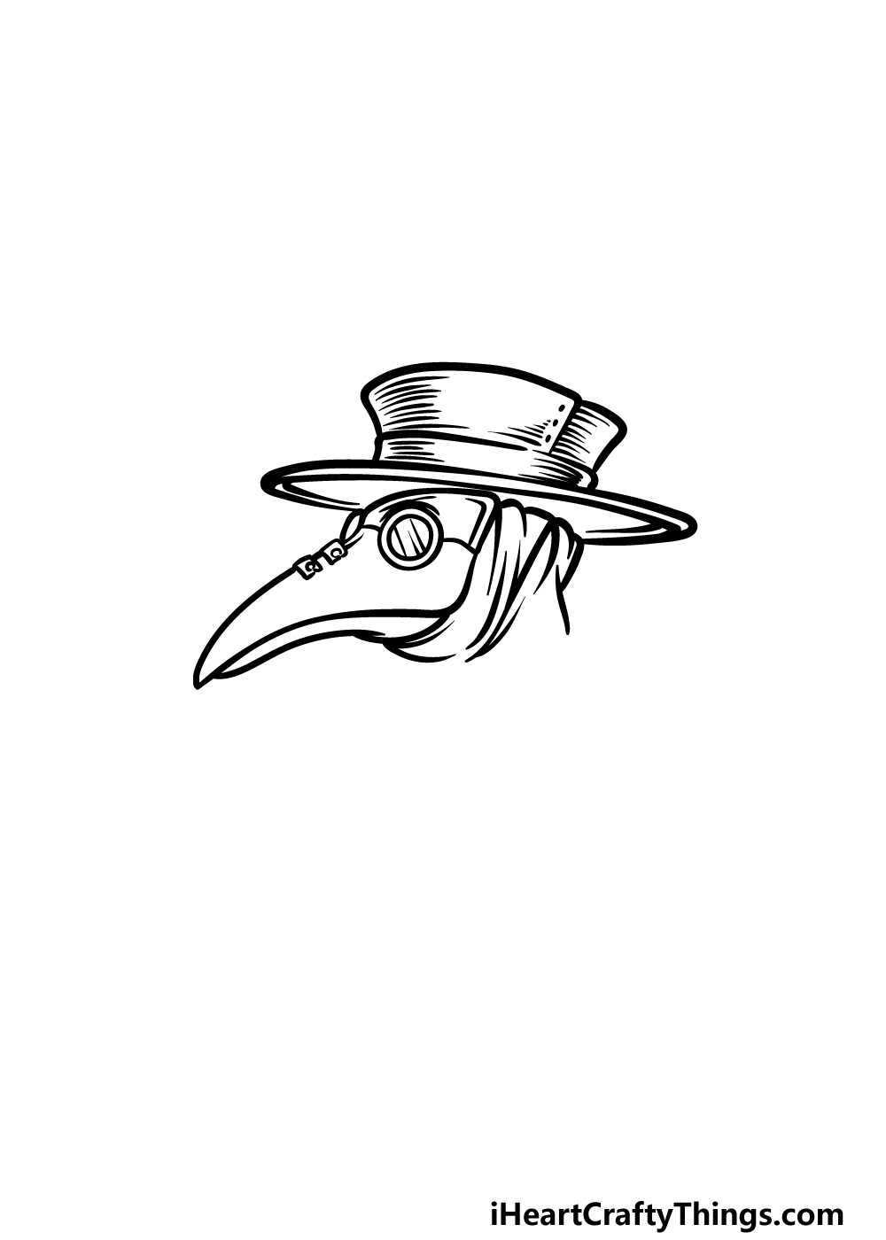 drawing a plague doctor step 2