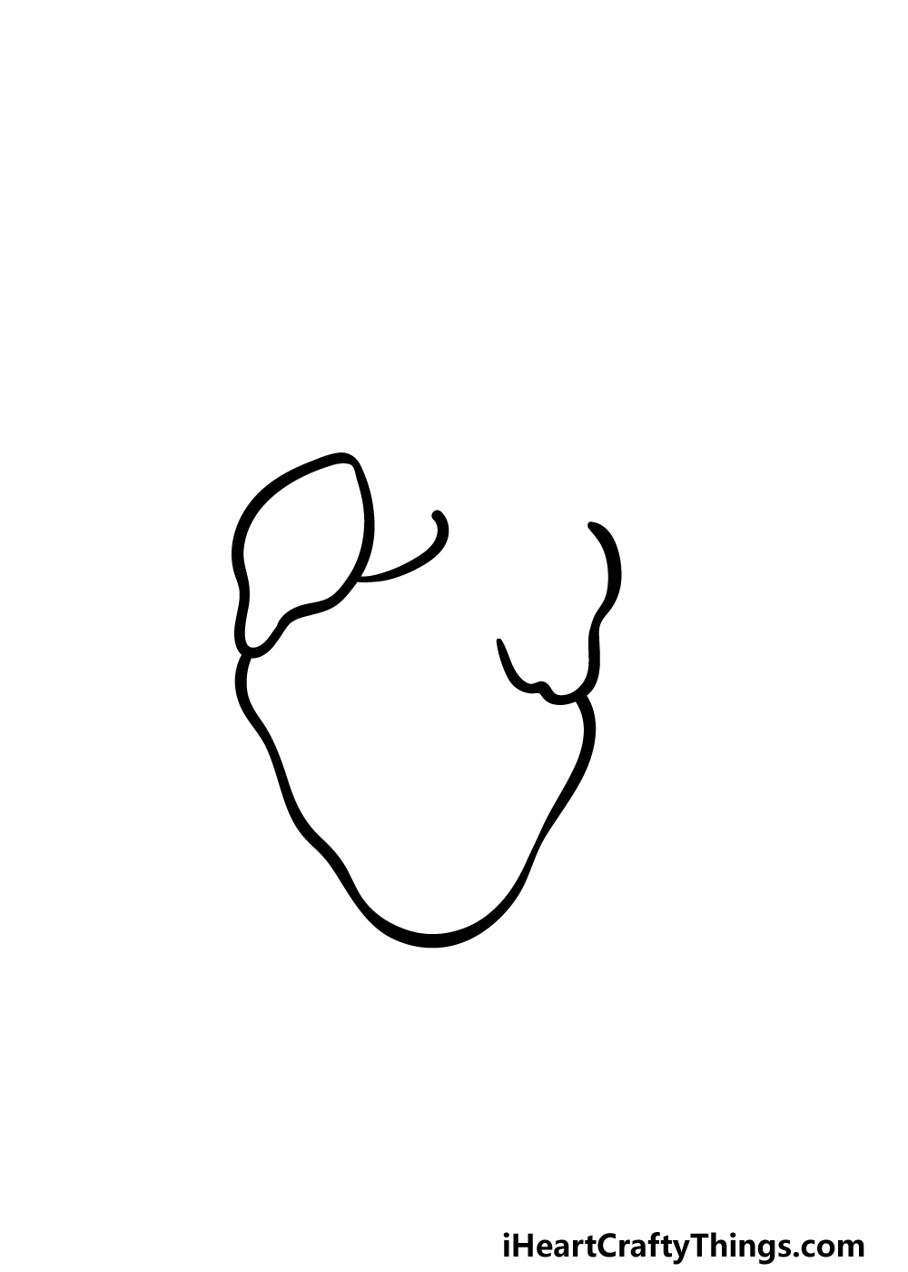 how to draw a realistic heart step 2