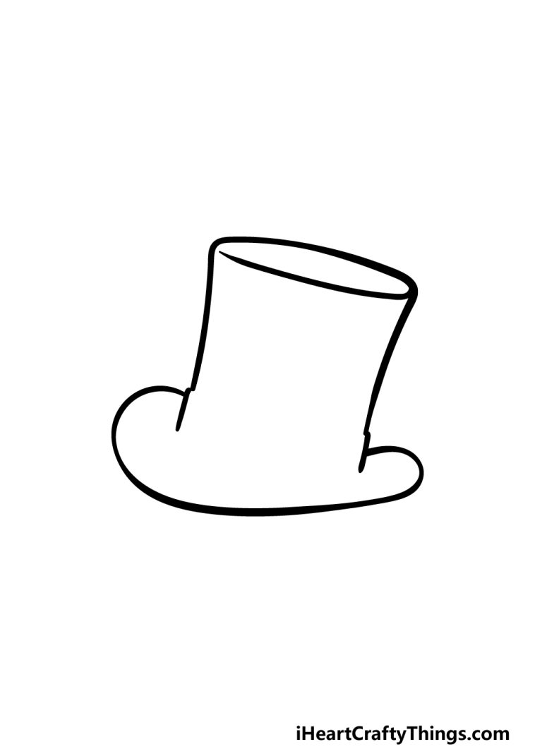 Top Hat Drawing How To Draw A Top Hat Step By Step