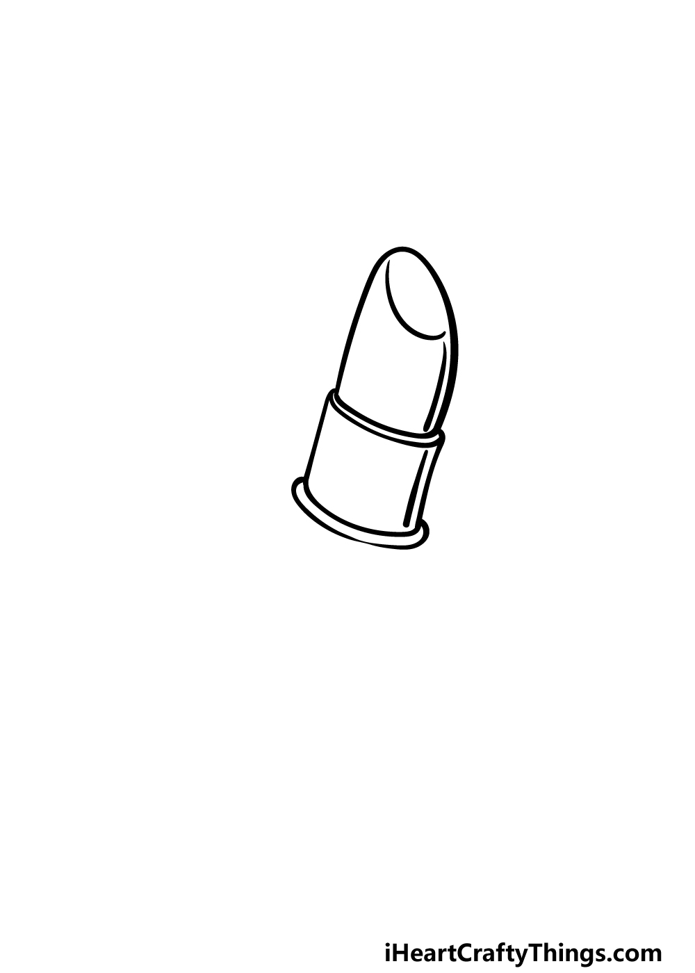 how to draw a lipstick step 2
