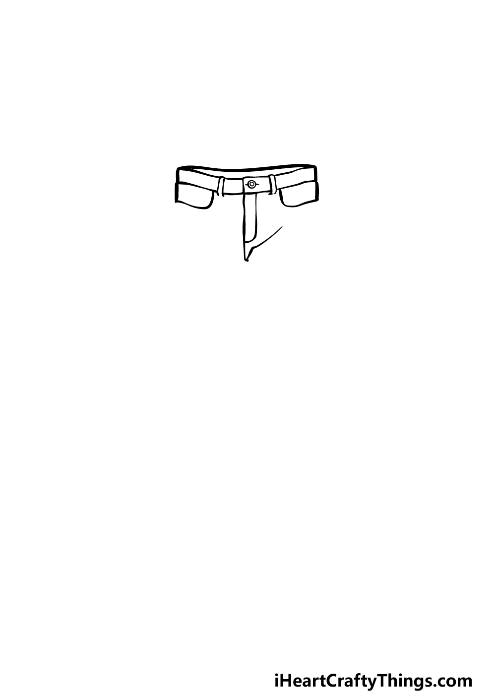 how to draw pants step 2