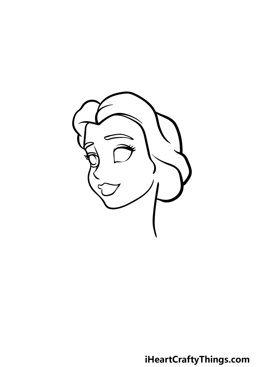 how to draw Belle step 2