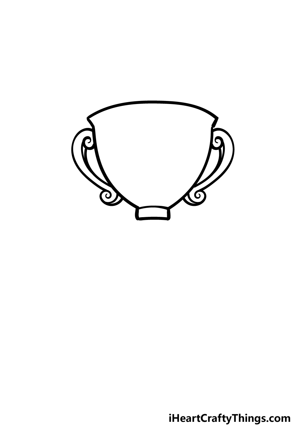 how to draw a trophy step 2