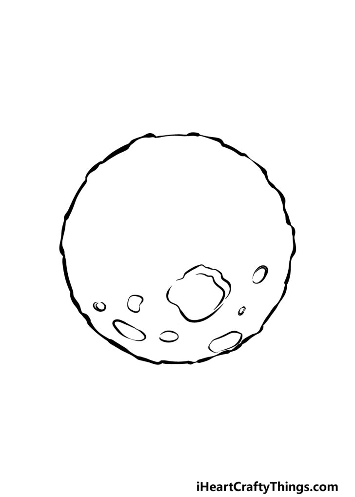 Full Moon Drawing - How To Draw A Full Moon Step By Step