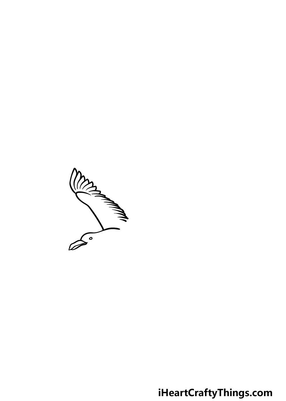 how to draw a Seagull step 2