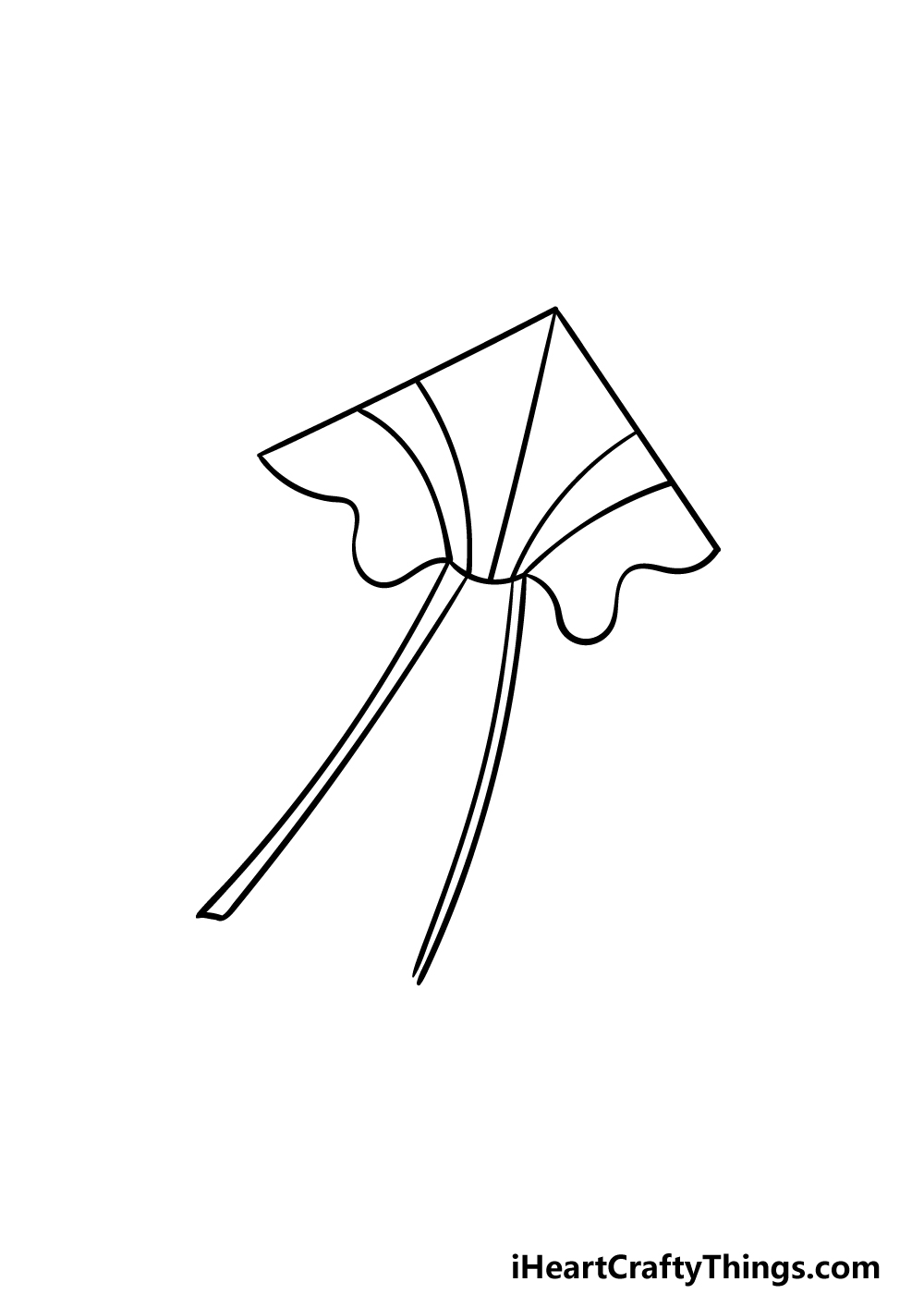 how to draw a kite step 2