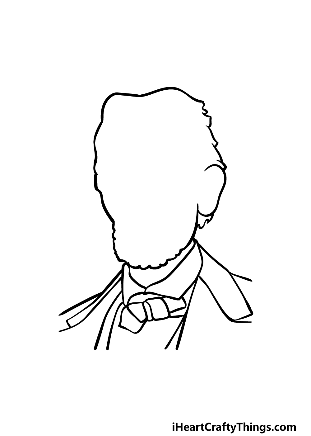 how to draw Abraham Lincoln step 2