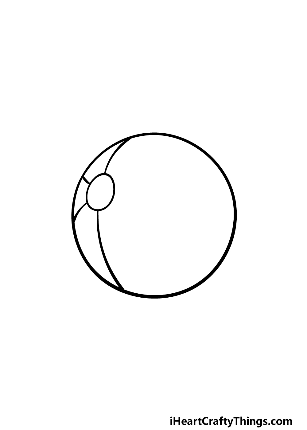how to draw a beach ball step 2