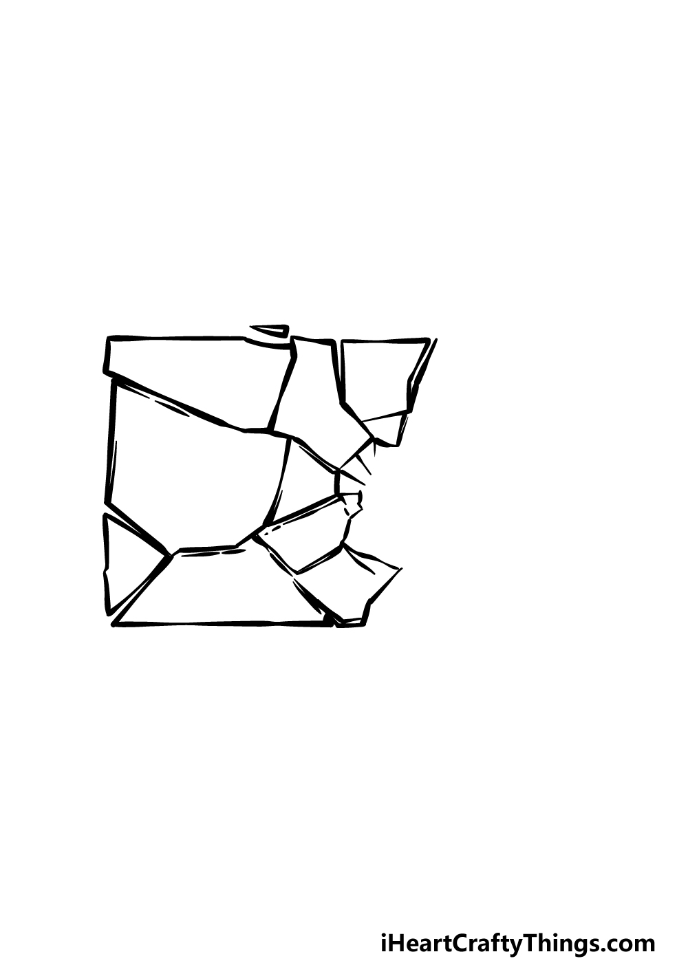 how to draw broken glass step 2