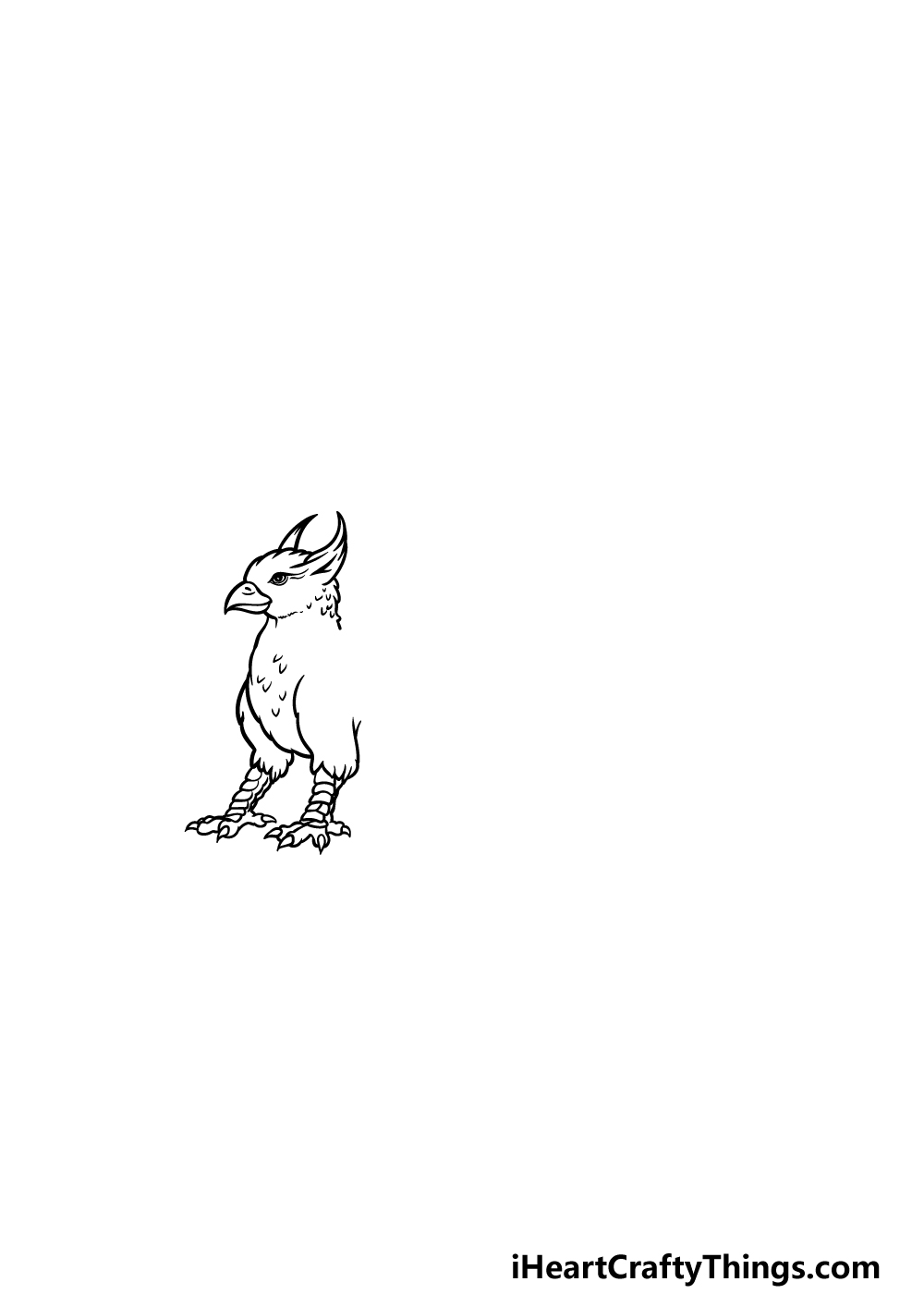 how to draw a Griffin step 2