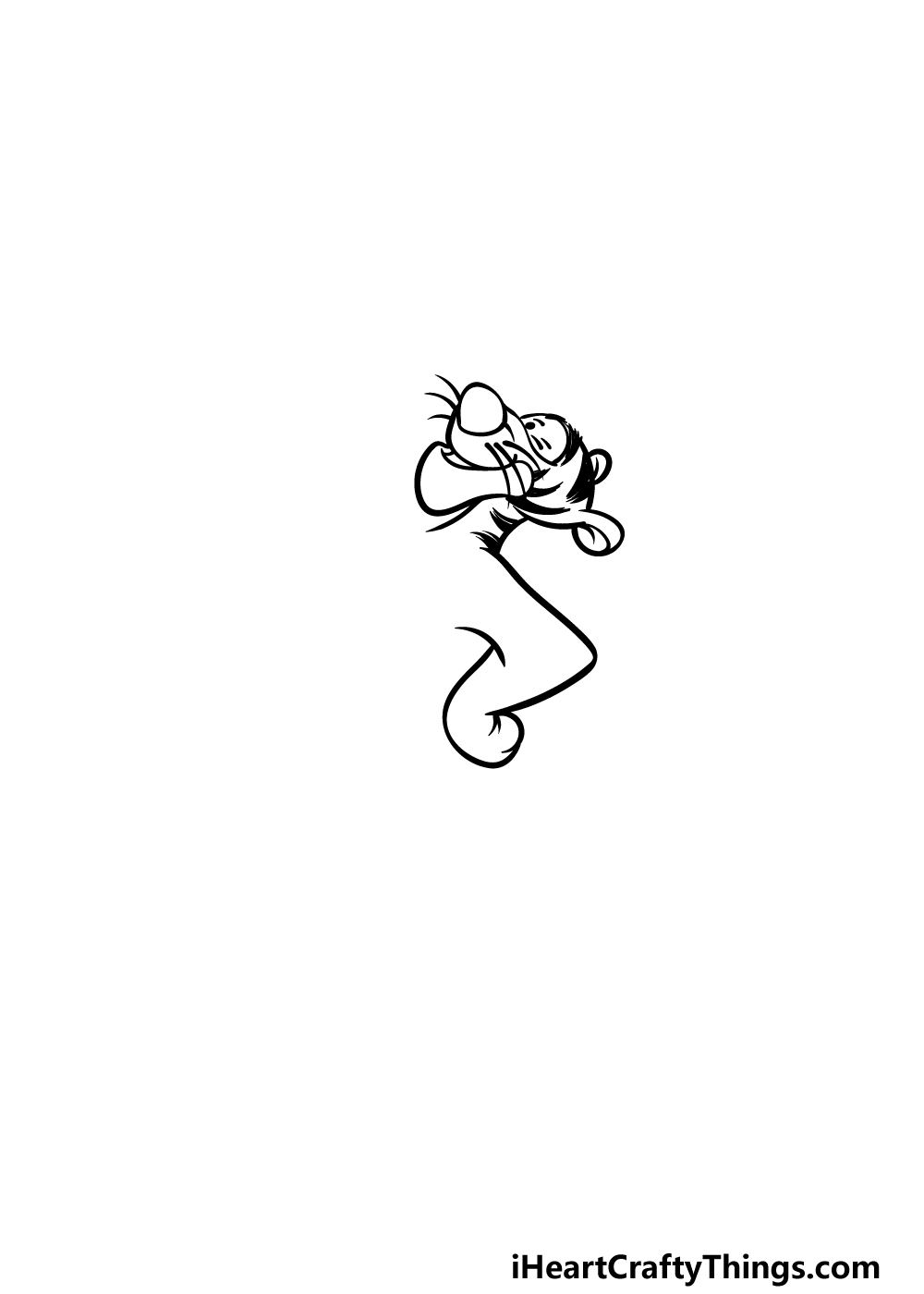 how to draw Tigger step 2
