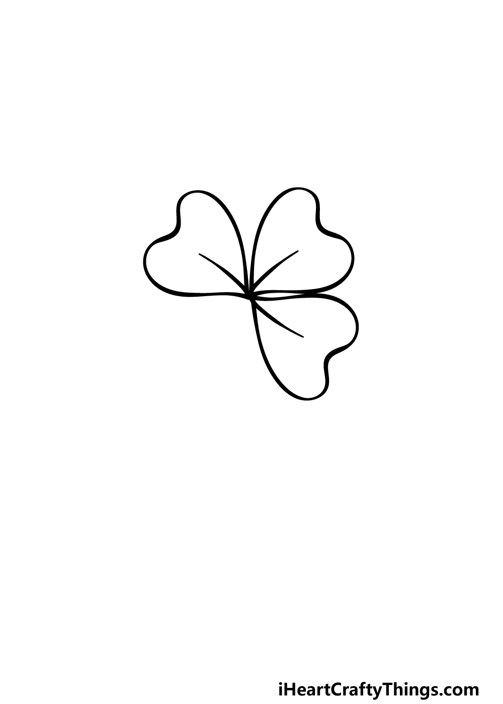 how to draw a shamrock step 3
