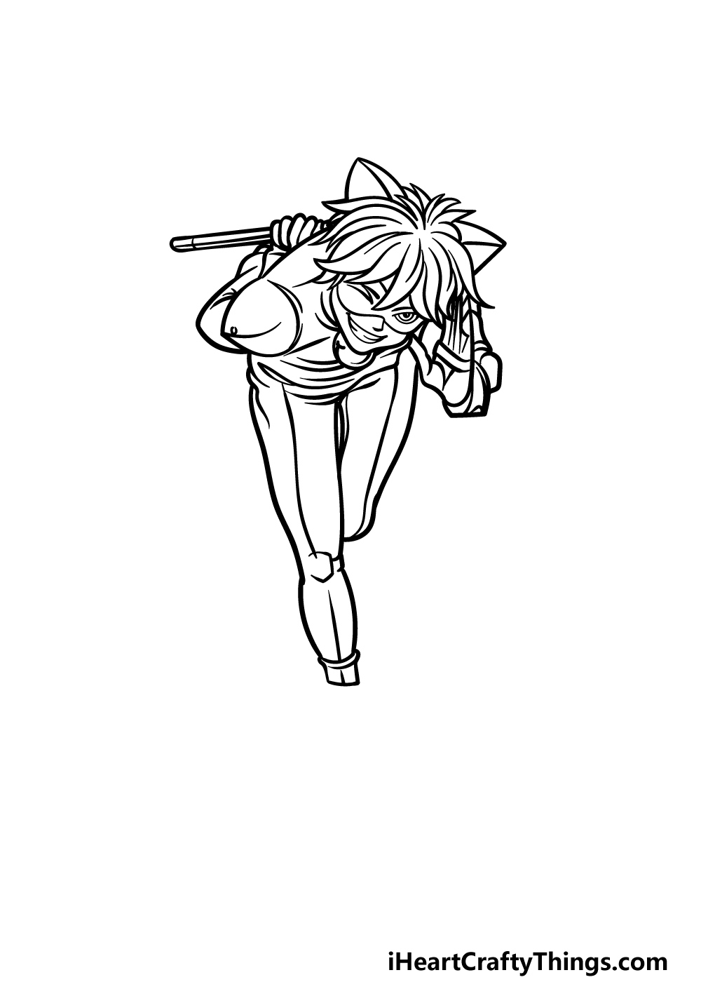 how to draw Cat Noir step 3