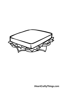 Sandwich Drawing - How To Draw A Sandwich Step By Step