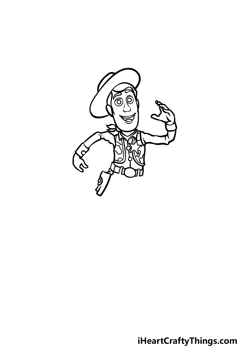 how to draw Woody step 3