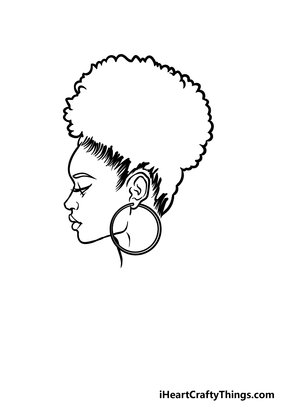how to draw a Woman’s Side Profile step 3