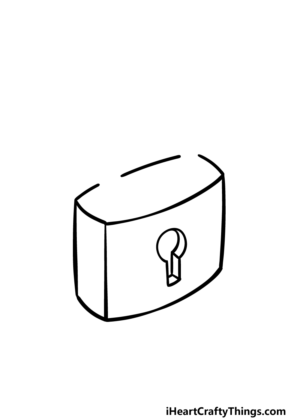 how to draw a Padlock step 3