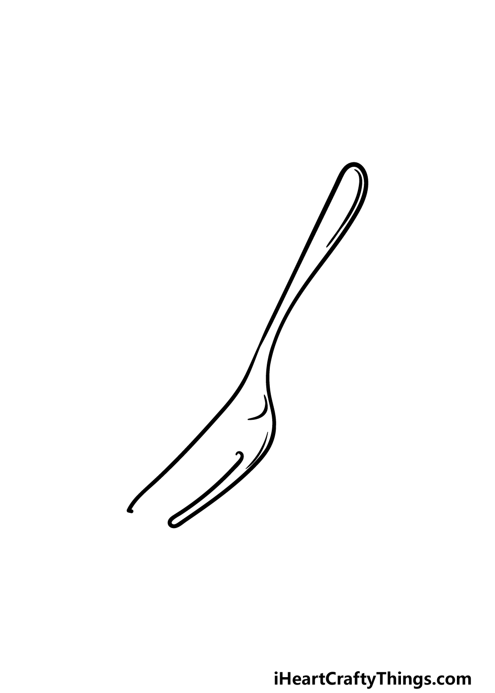 how to draw a fork step 3