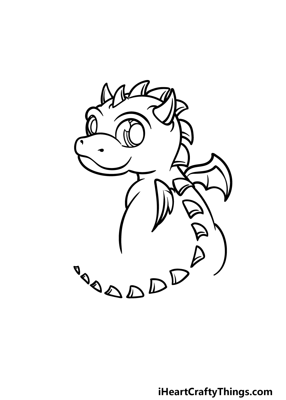 drawing baby dragon step 3