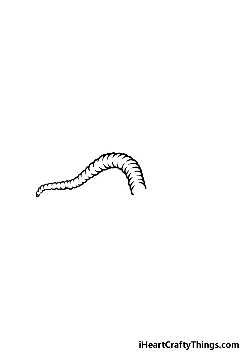 how to draw a worm step 3