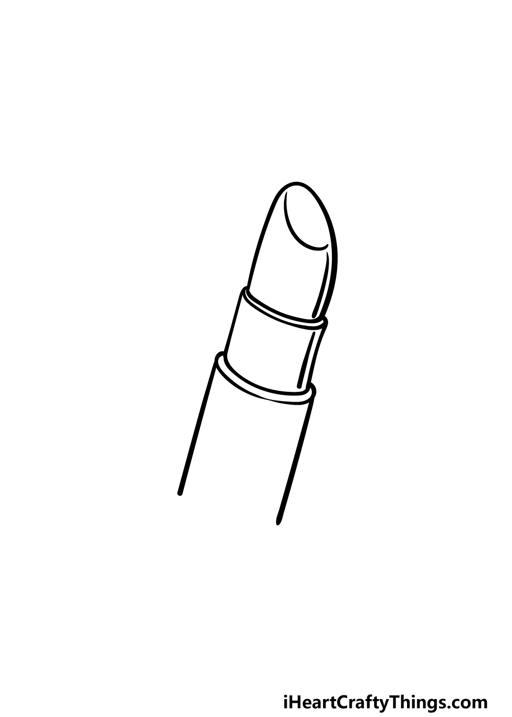 how to draw a lipstick step 3