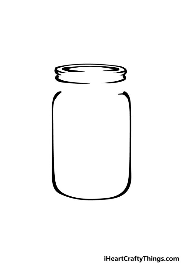 Mason Jar Drawing - How To Draw A Mason Jar Step By Step