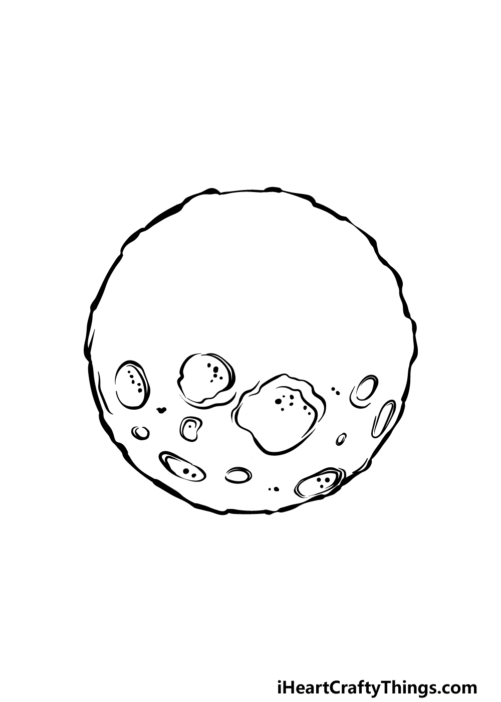 how to draw a full moon step 3