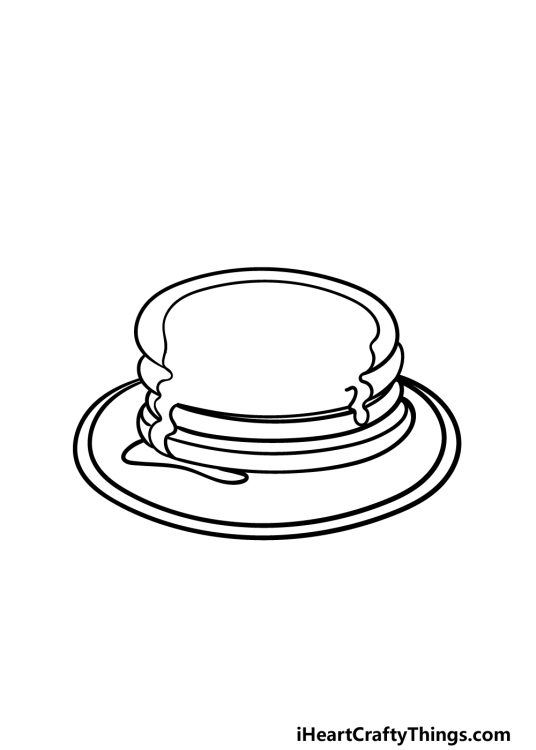 Pancake Drawing How To Draw A Pancake Step By Step