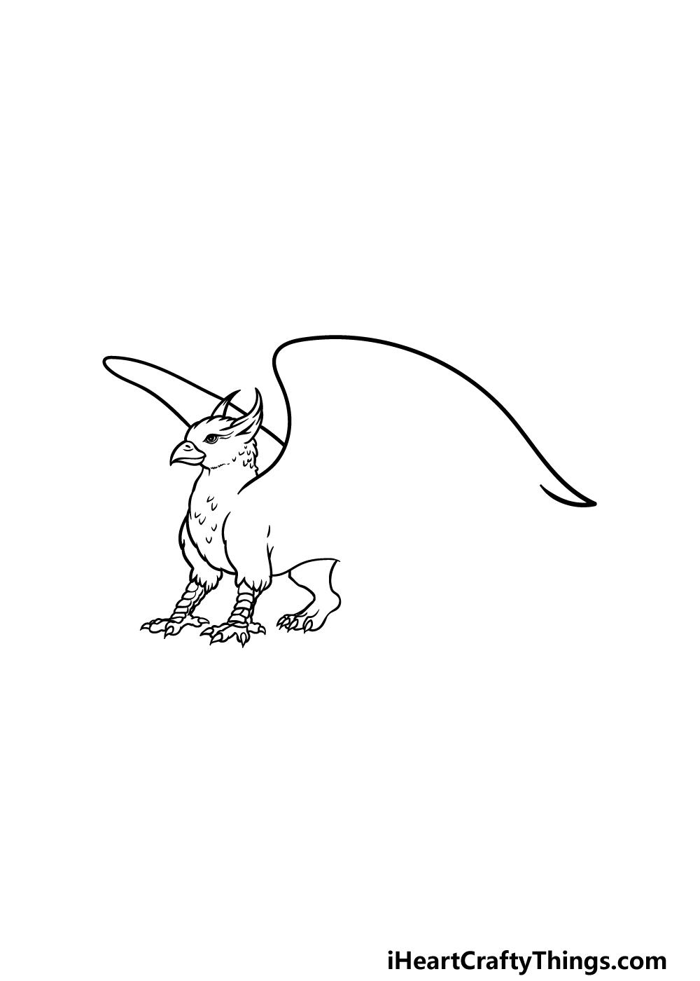 how to draw a Griffin step 3
